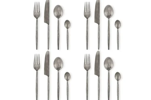 Yani Cutlery Set - Matt Black (Set of 16)