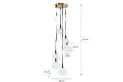 Ziva Statement Recycled Glass Cluster Pendant - Clear