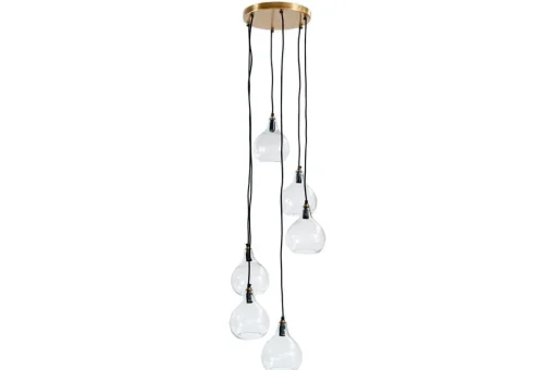 Ziva Statement Recycled Glass Cluster Pendant - Clear