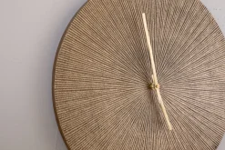 Zuwena Etched Wall Clock - Antique Brass