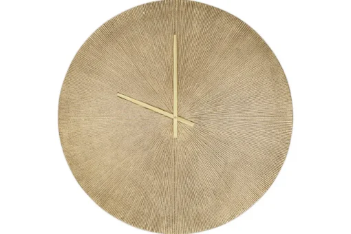 Zuwena Etched Wall Clock - Antique Brass